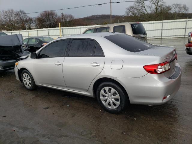 2T1BU4EE5BC640383 - 2011 TOYOTA COROLLA BASE SILVER photo 2