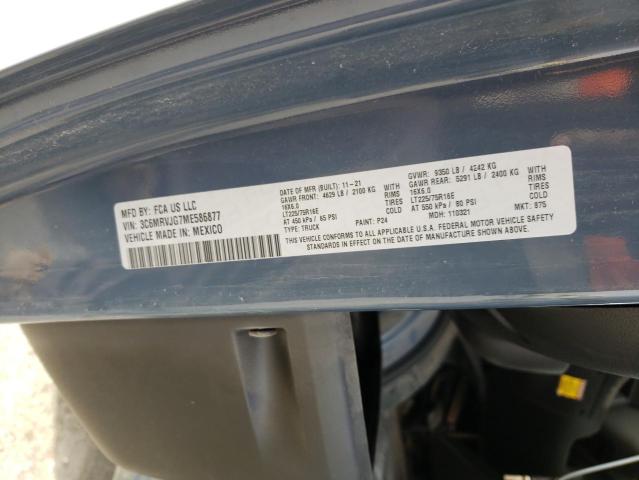 3C6MRVJG7ME586877 - 2021 RAM PROMASTER 3500 HIGH 蓝色 照片 13