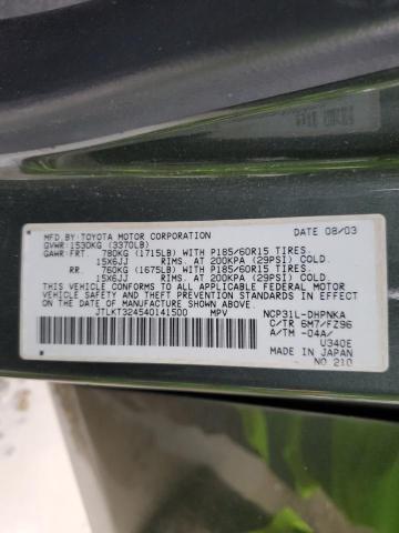 JTLKT324540141500 - 2004 TOYOTA SCION XB Grau Foto 12