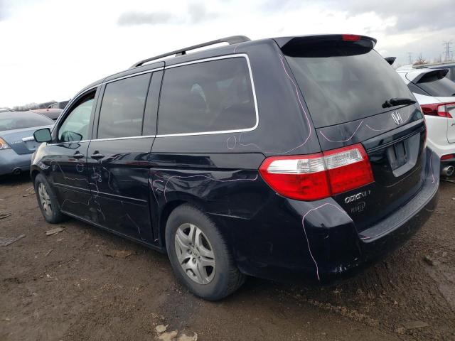 5FNRL38787B000681 - 2007 HONDA ODYSSEY EXL BLACK photo 2