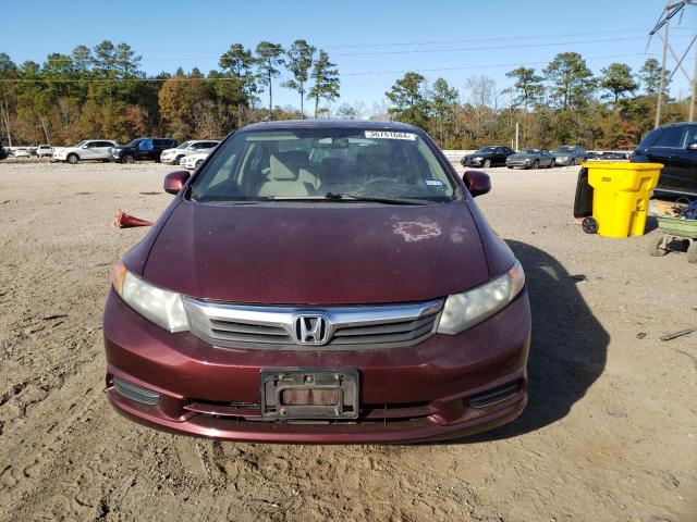 2HGFB2F89CH612793 - 2012 HONDA CIVIC EX MAROON photo 5