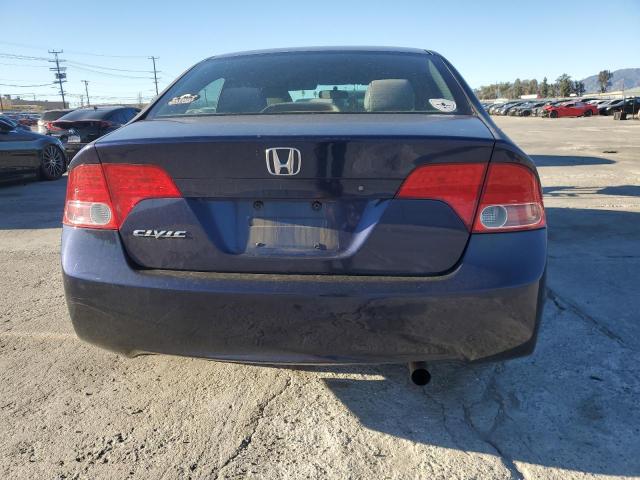 1HGFA165X8L037830 - 2008 HONDA CIVIC LX BLUE photo 6