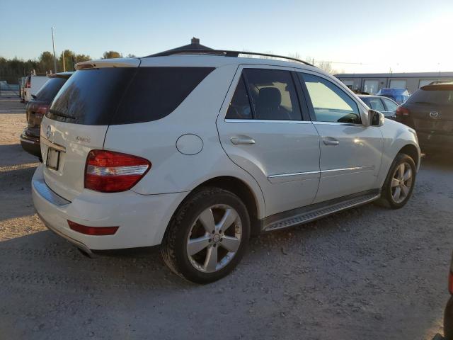 4JGBB8GB1BA671498 - 2011 MERCEDES-BENZ ML 350 4MATIC WHITE photo 3