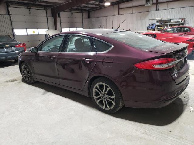 3FA6P0H79HR353457 - 2017 FORD FUSION SE BURGUNDY photo 2