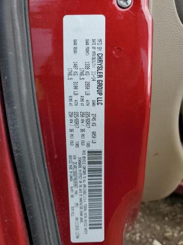 2C4RC1BG6FR626987 - 2015 CHRYSLER TOWN & COU TOURING RED photo 13