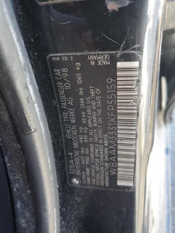 WBAAM3331XFP55159 - 1999 BMW 323 I AUTOMATIC BLACK photo 13