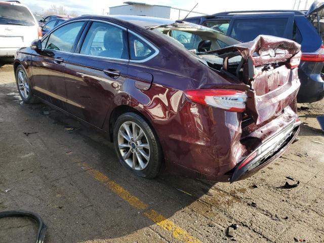 3FA6P0HD3JR160927 - 2018 FORD FUSION SE BURGUNDY photo 2