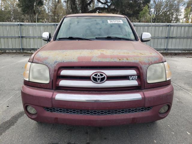 5TBET34164S453715 - 2004 TOYOTA TUNDRA DOUBLE CAB SR5 BURGUNDY photo 5