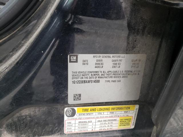 1G1ZC5EBXAF314588 - 2010 CHEVROLET MALIBU 1LT Qara foto 12