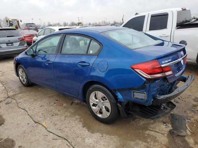 19XFB2F50EE049569 - 2014 HONDA CIVIC LX BLUE photo 2