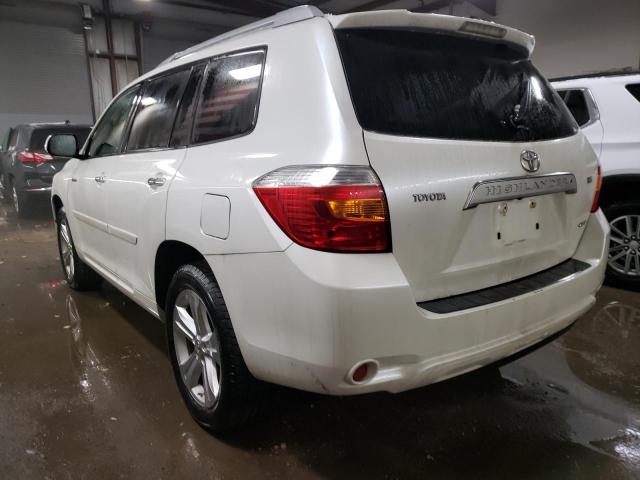 JTEES42A092150619 - 2009 TOYOTA HIGHLANDER LIMITED WHITE photo 2