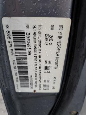 2B3KA43H26H516526 - 2006 DODGE CHARGER SE GRAY photo 12