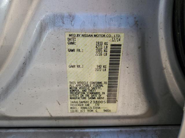 1N4AL3AP6FC238005 - 2015 NISSAN ALTIMA 2.5 SILVER photo 12