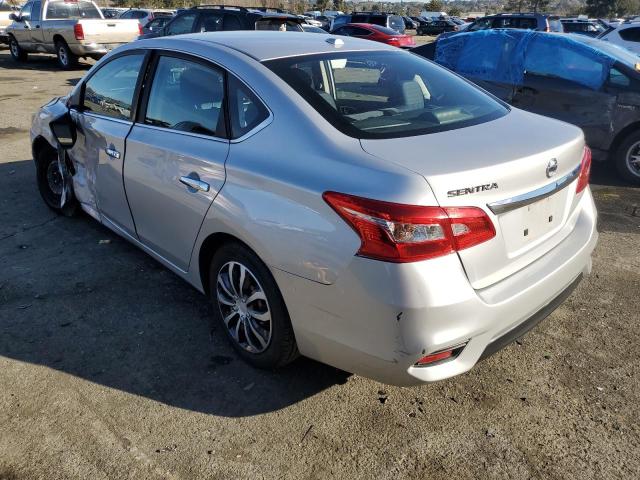 3N1AB7AP4HY307100 - 2017 NISSAN SENTRA S SILVER photo 2