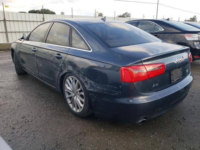 WAUFGAFC3EN160118 - 2014 AUDI A6 PREMIUM PLUS BLUE photo 2