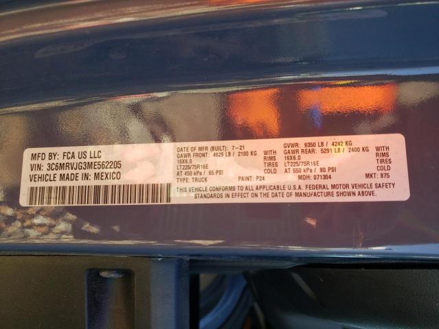 3C6MRVJG3ME562205 - 2021 RAM PROMASTER 3500 HIGH 蓝色 照片 13