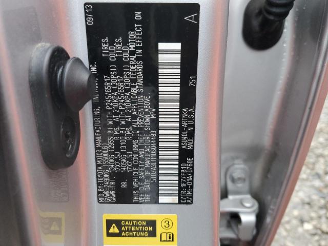 5TDZA3EH1DS044483 - 2013 TOYOTA HIGHLANDER BASE رمادي صورة 13