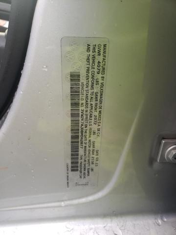 3VW2K7AJ0BM362877 - 2011 VOLKSWAGEN JETTA BASE SILVER photo 12