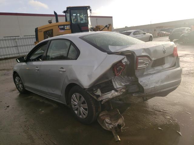 3VW2K7AJ0BM362877 - 2011 VOLKSWAGEN JETTA BASE SILVER photo 2