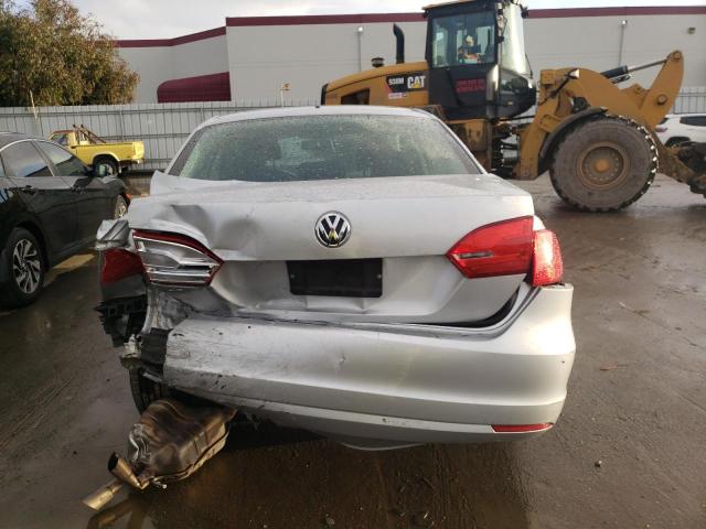 3VW2K7AJ0BM362877 - 2011 VOLKSWAGEN JETTA BASE SILVER photo 6