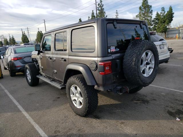 1C4HJXDG7KW639508 - 2019 JEEP WRANGLER U SPORT ნაცრისფერი ფოტო 2