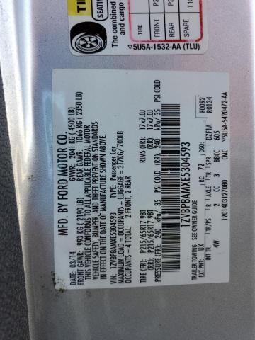1ZVBP8AMXE5304593 - 2014 FORD MUSTANG SILVER photo 13