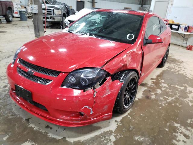 1G1AP18X197155127 - 2009 CHEVROLET COBALT SS RED photo 2