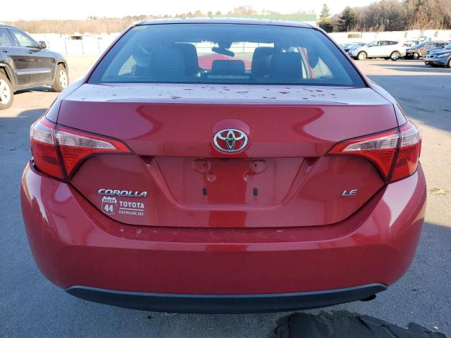 2T1BURHE8HC820166 - 2017 TOYOTA COROLLA L RED photo 6