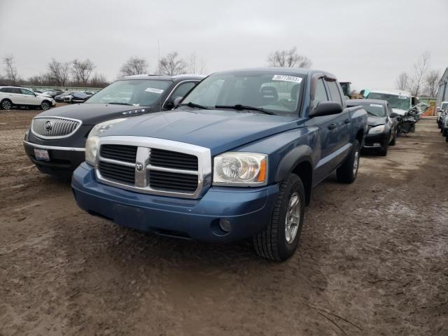 1D7HE48K06S517352 - 2006 DODGE DAKOTA QUAD SLT BLUE photo 1