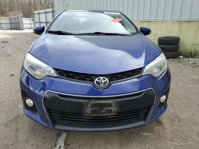 2T1BURHE7EC194525 - 2014 TOYOTA COROLLA L BLUE photo 5