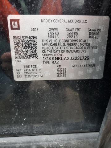 1GKKNKLAXJZ231726 - 2018 GMC ACADIA SLE BLACK photo 14