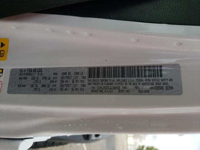 1C4HJXDG3JW180492 - 2018 JEEP WRANGLER U SPORT Білий фото 12