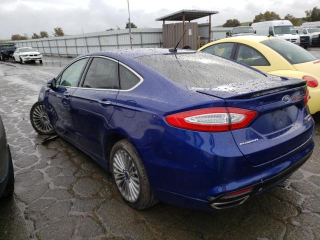 3FA6P0K90GR174281 - 2016 FORD FUSION TITANIUM BLUE photo 2