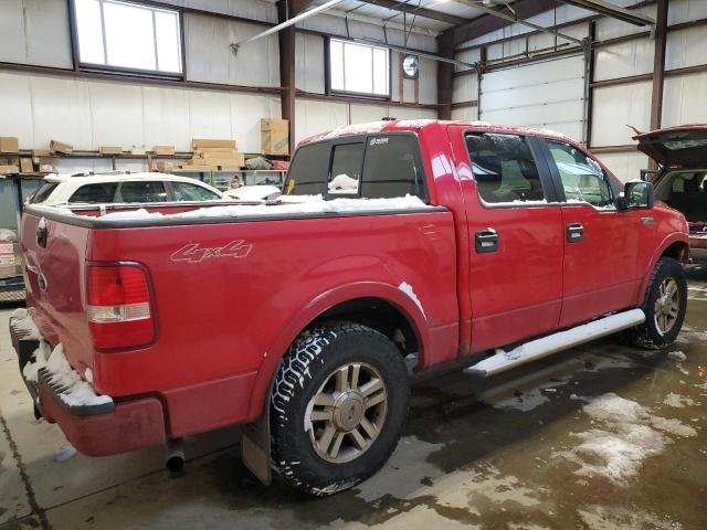 1FTPW14525KB78612 - 2005 FORD F150 SUPERCREW RED photo 3