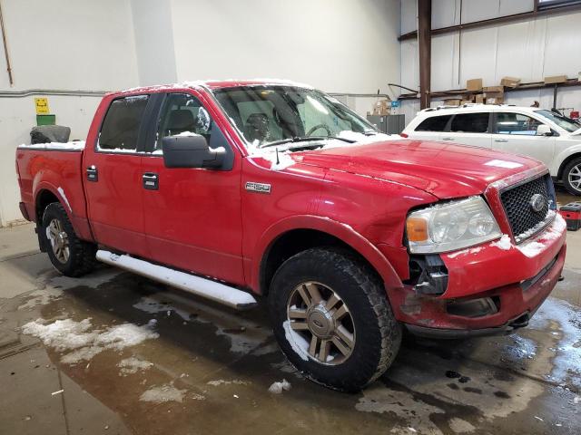 1FTPW14525KB78612 - 2005 FORD F150 SUPERCREW RED photo 4