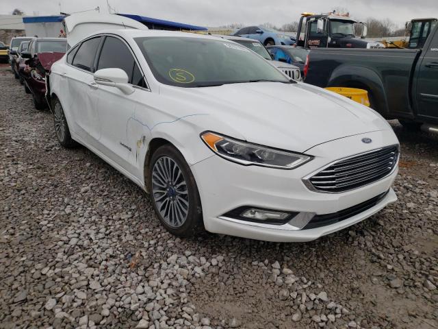 3FA6P0RU8HR314752 - 2017 FORD FUSION TITANIUM HEV WHITE photo 1