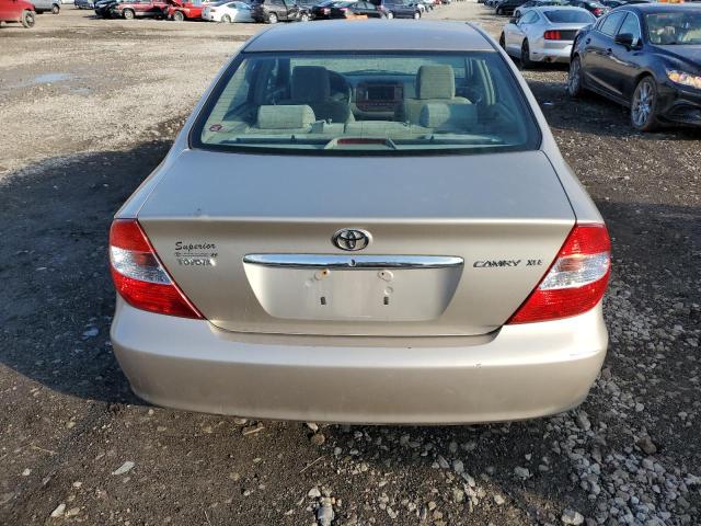 4T1BE32K92U575280 - 2002 TOYOTA CAMRY LE თაფლისფერი ფოტო 6