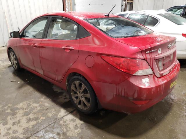 KMHCU4AE7DU444599 - 2013 HYUNDAI ACCENT GLS RED photo 2