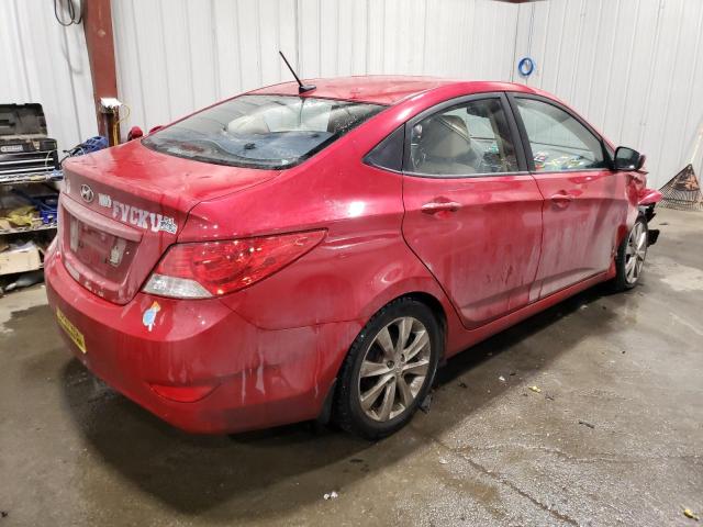 KMHCU4AE7DU444599 - 2013 HYUNDAI ACCENT GLS RED photo 3