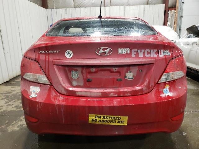 KMHCU4AE7DU444599 - 2013 HYUNDAI ACCENT GLS RED photo 6