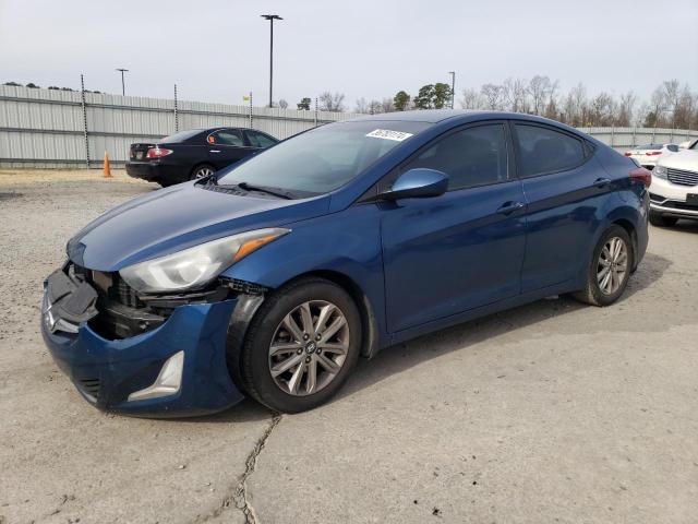 KMHDH4AE8FU351098 - 2015 HYUNDAI ELANTRA SE BLUE photo 1