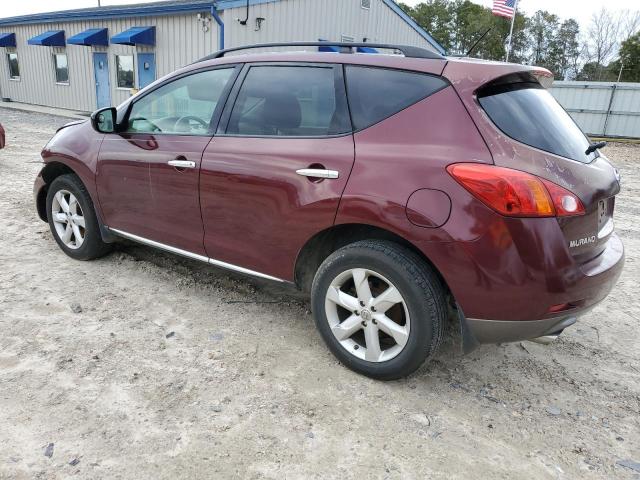 JN8AZ18U89W019174 - 2009 NISSAN MURANO S RED photo 2