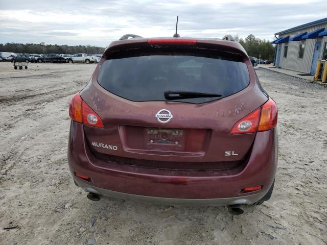 JN8AZ18U89W019174 - 2009 NISSAN MURANO S RED photo 6