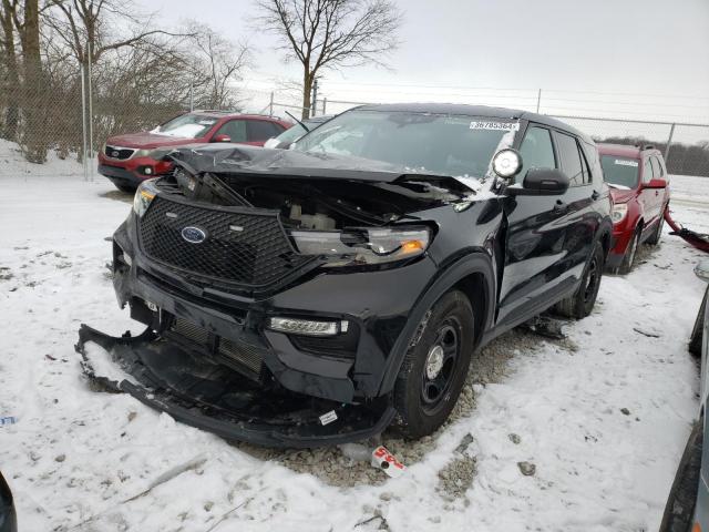 1FM5K8AB2MGA18037 - 2021 FORD EXPLORER POLICE INTERCEPTOR Schwarz Foto 1