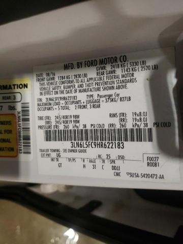 3LN6L5FC9HR622183 - 2017 LINCOLN MKZ RESERVE თეთრი ფოტო 12