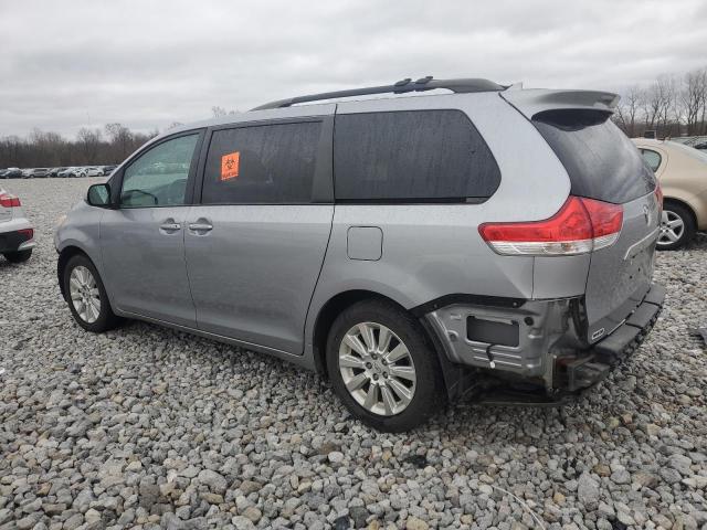 5TDDK3DC2BS018582 - 2011 TOYOTA SIENNA XLE SILVER photo 2