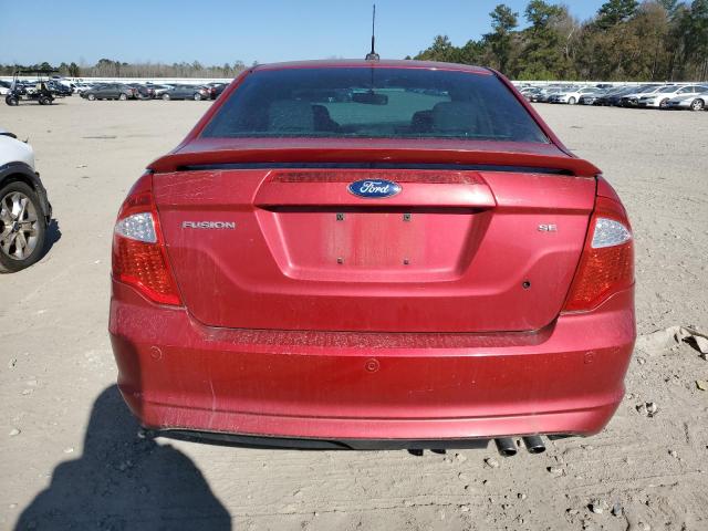 3FAHP0HA0CR397652 - 2012 FORD FUSION SE RED photo 6