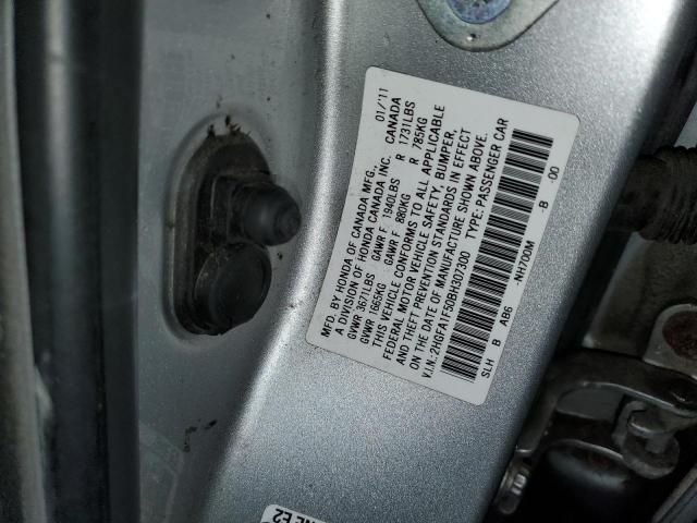 2HGFA1F50BH307300 - 2011 HONDA CIVIC LX SILVER photo 12