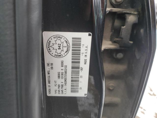 1HGCM55737A802102 - 2007 HONDA ACCORD EX BLACK photo 12