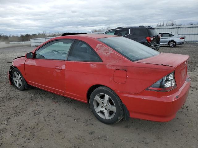 1HGEM22064L070238 - 2004 HONDA CIVIC EX RED photo 2